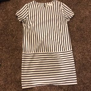 Black and white stripped dress
